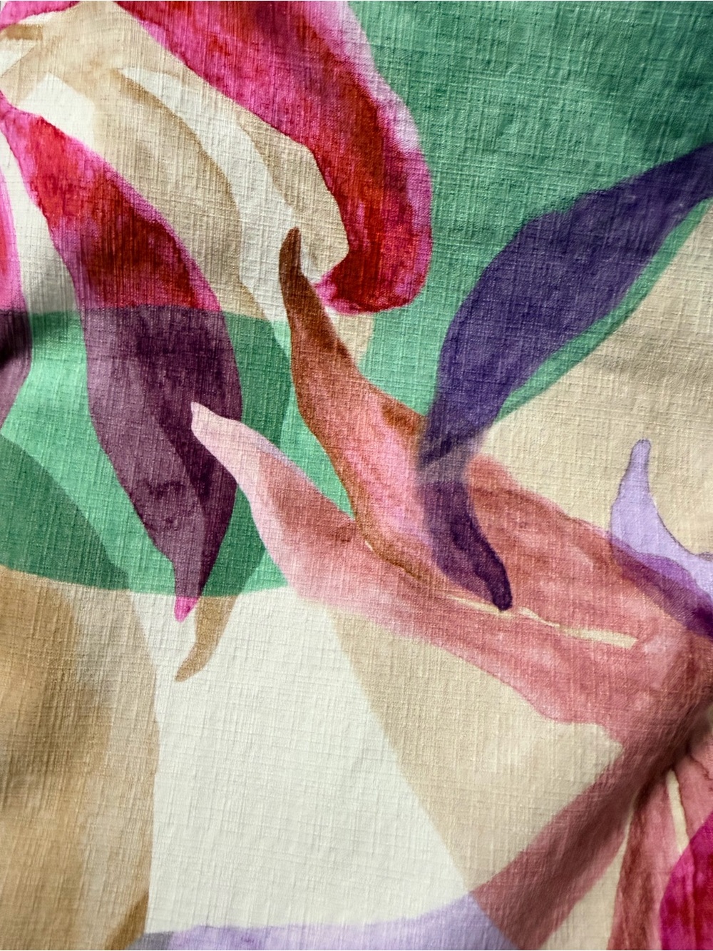 Chico's Multicolor Watercolor Floral Pants - Picture 3 of 6